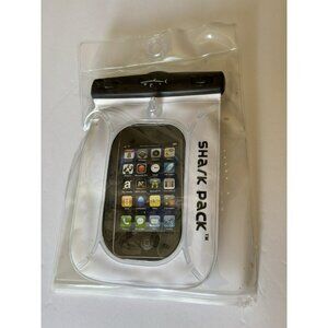 Shark Pack Waterproof Pouch – Water Resistant Phone & Valuables Holder White New